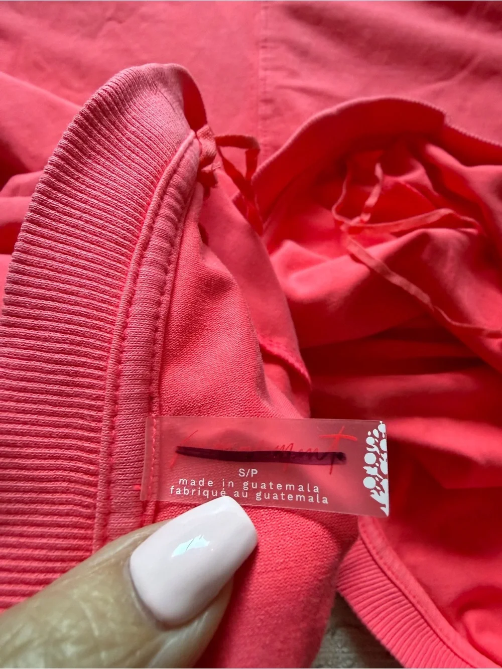 NWOT FP Movement by Free People Coral Pink V‑Back Romper size S - Picture 4 of 4